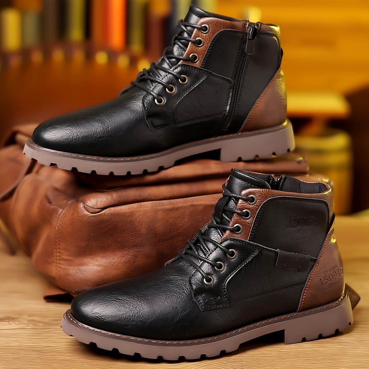 Daniel - Vintage Lace-Up Boots