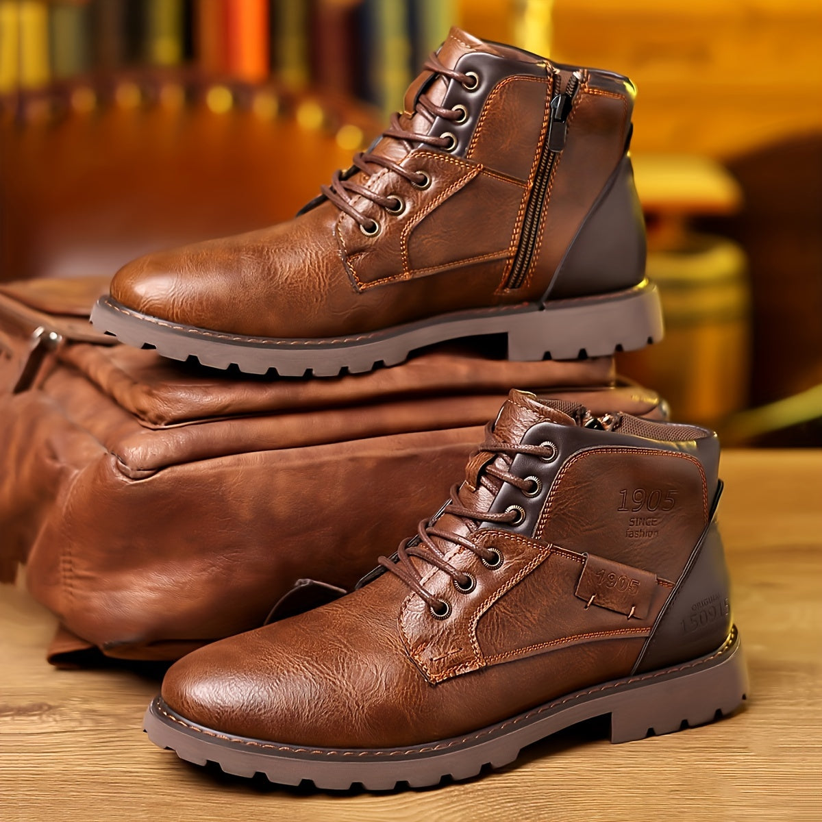 Daniel - Vintage Lace-Up Boots