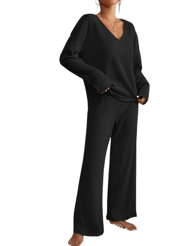 Haley - Ribbed Knit Lounge Set