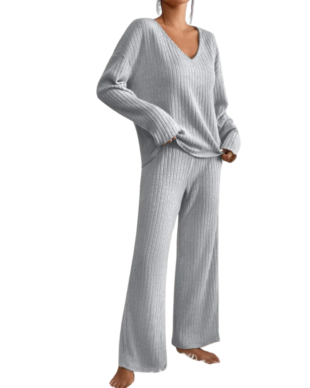 Haley - Ribbed Knit Lounge Set