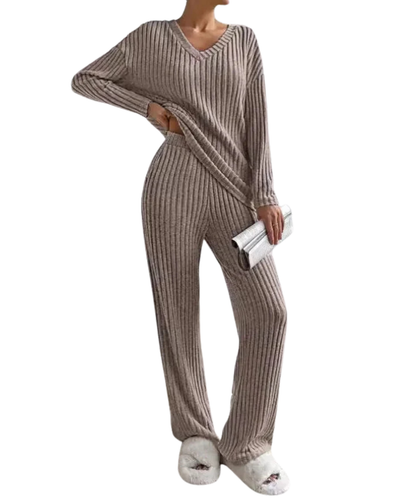Haley - Ribbed Knit Lounge Set