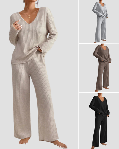 Haley - Ribbed Knit Lounge Set