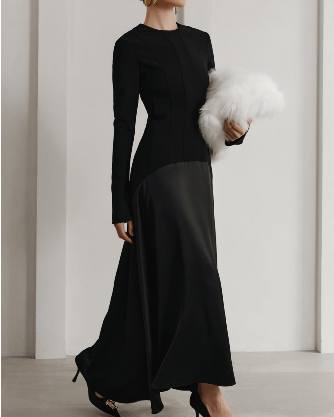 Lola - Knitted Satin Maxi Dress